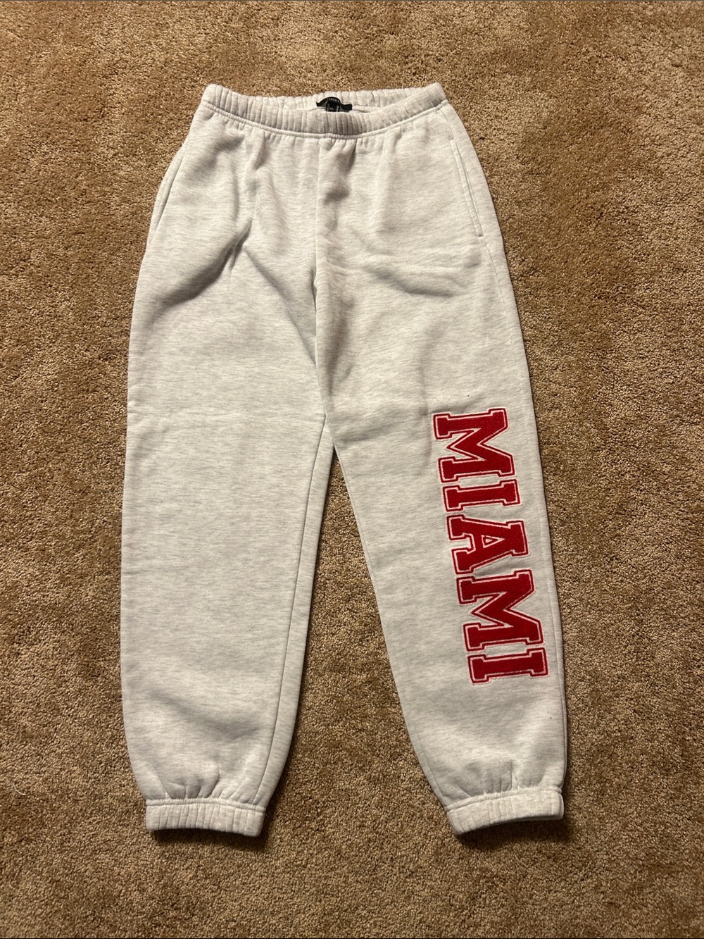 Forever 21  'MIAMI' Graphic Gray Sweatpants